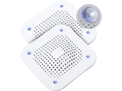 2026-capturador De Pelo Para Drenaje 2 Pack, Protector De Drenaje De Silicona Con Ventosas Desmontables Para Baño, Cocina, Tubería, Blanco