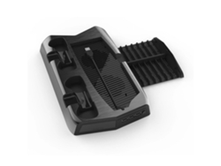 Base de refrigeración y carga para PS5 con soporte para discos.