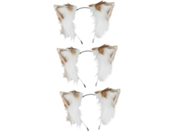 3pièces Diadema Cosplay Animal Avec Oreilles De Accessoire Pour Fête Mascarade Et Jeux Rôle