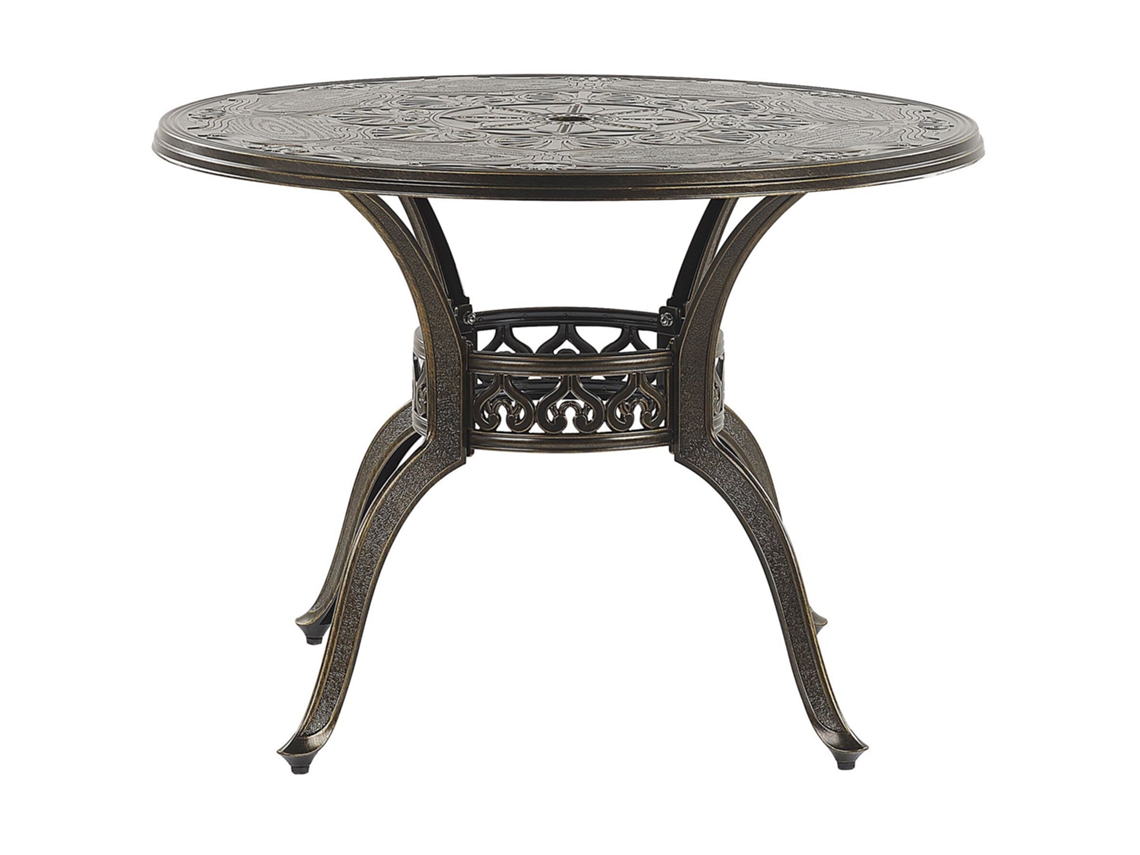 Mesa de jardín BELIANI Sapri de Aluminio Marrón 100x100x72