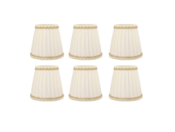 2026-6 Piezas De Abat-jour Pequeño Estilo Moderno De Tela Clip Para Lámpara De Mesa Pared Candelabro