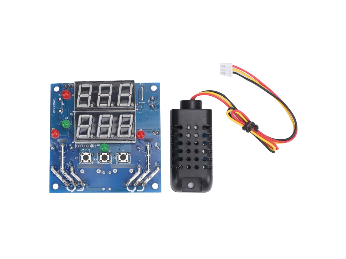 Módulo de termostato inteligente BYS459, 1500 W, 12 V, control de temperatura y humedad ajustable, digital CA/CC | Sin marca