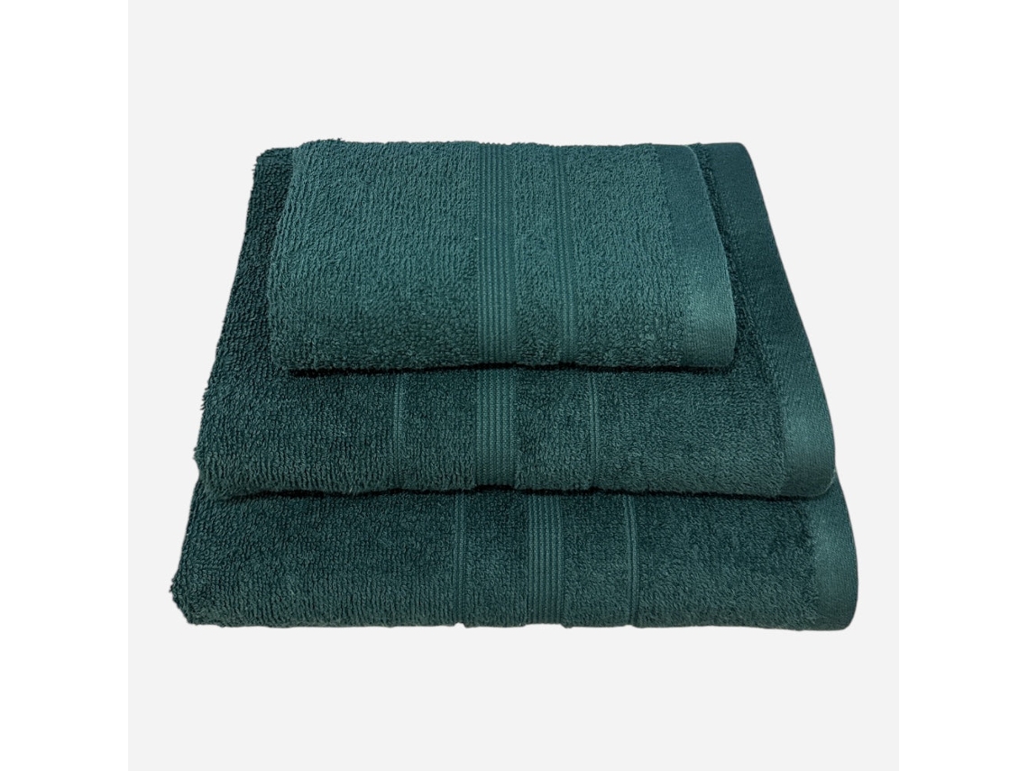 Pack de 3 Toallas de Baño ONIRICA Ibiza (450gr - Azul Petróleo)