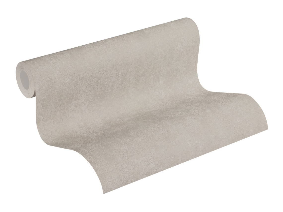 Papel de Pared LIVINGWALLS (53 cm x 10,05 m - Tejido - Gris)