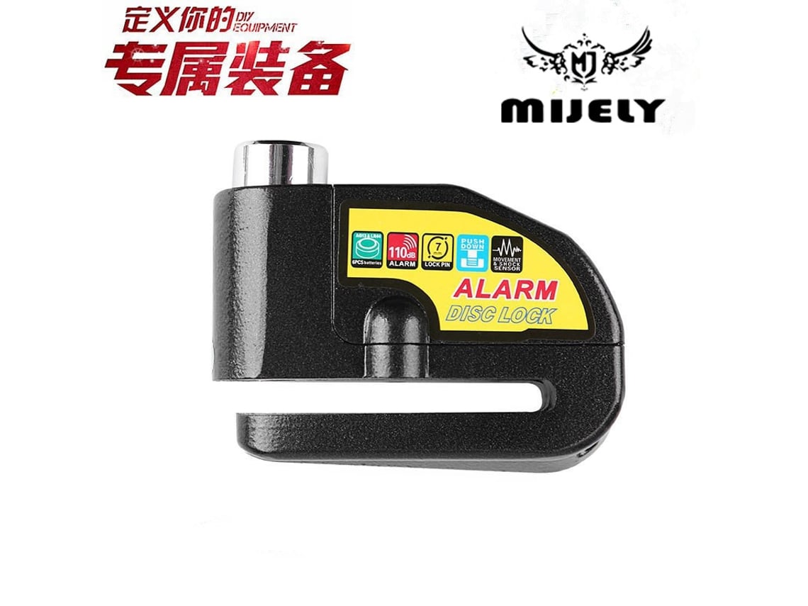 Candado De Seguridad Con Alarma Para Bicicleta, Antirrobo, Vehículo Eléctrico, Candado De Freno De Disco Para Motocicleta, Negro, Al Por Mayor