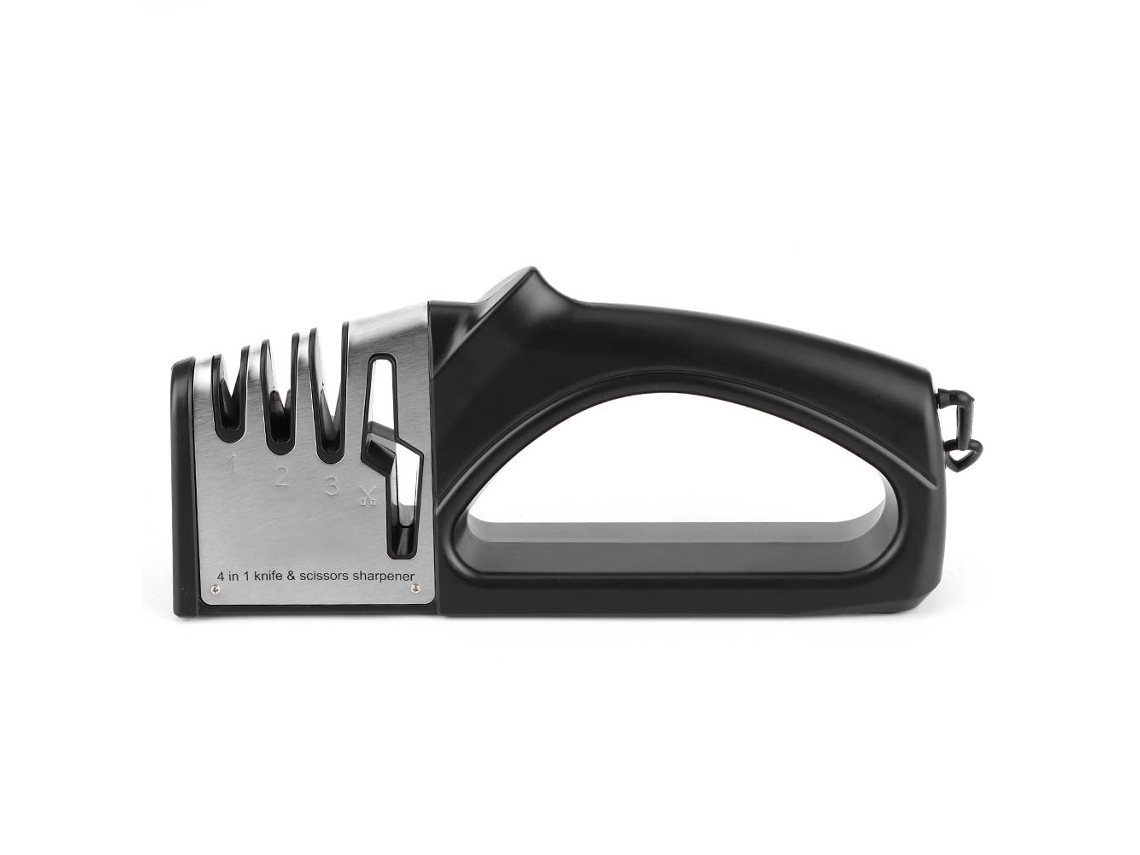 Afilador de cuchillos de ángulo fijo 4 en 1 con 4 etapas, accesorio de cocina.