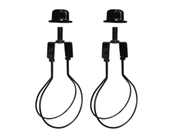 2026-46136-kit Adaptador De Lámpara Linjou Con Sostenedor De Arpa, Topes Y Niveladores 2 Piezas Negro