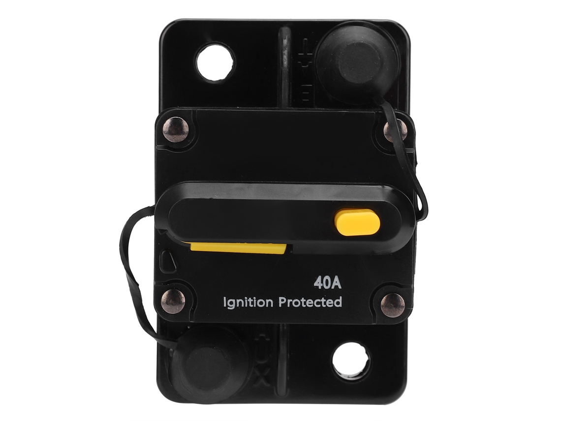 Disyuntor Automático De 40a Fuse Resetable Con Tapa Impermeable Dc12‑42v Para Audio Coche Amplificador Inversor