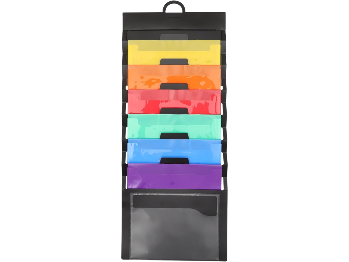 Paquete De Organizadores De Documentos A4 Para Montaje En Pared, Soporte Portátil Para Documentos En Pp Negro Grueso, 6 Unidades