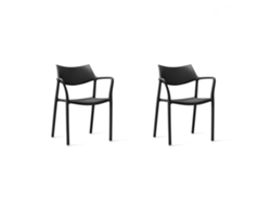 RESOL SPLASH AIRE Set 2 Silla Con Brazos Interior Exterior Negro