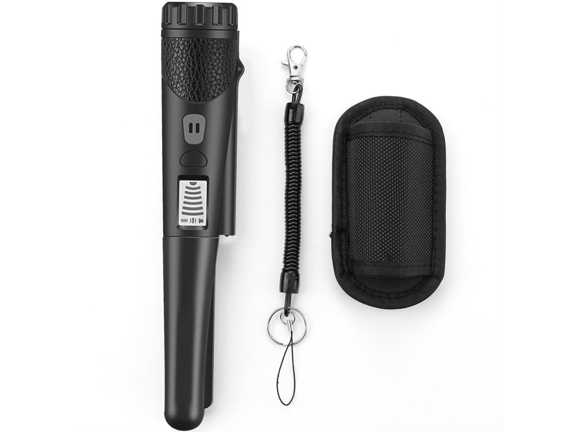 Detector de metales portátil e impermeable con zumbador y vibración para exploración al aire libre.