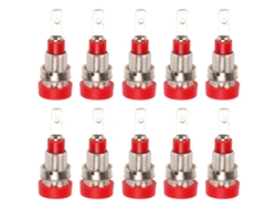10 Unidades De Conectores Banana De Latón De 2 Mm Para Equipos Electrónicos Industriales (rojo)