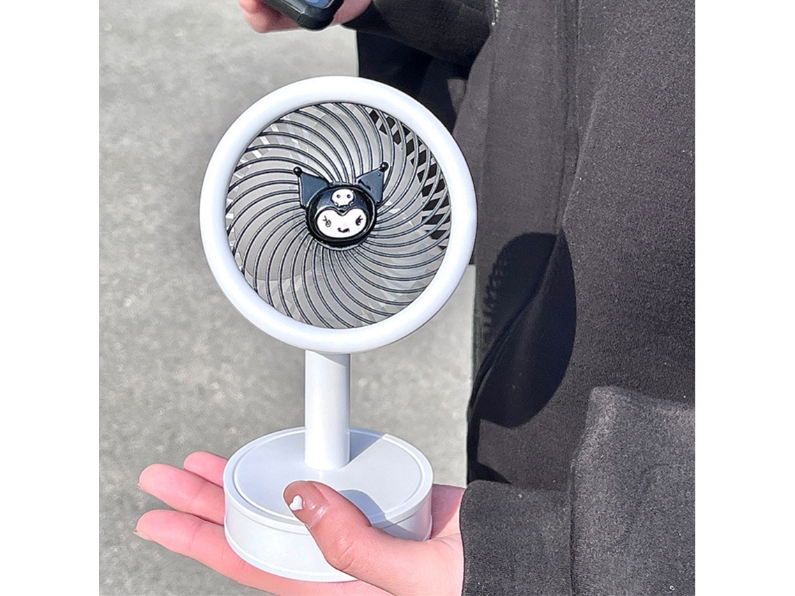 Ventilador de escritorio USB, 3 velocidades, blanco, decorativo