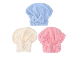 Toalla para el cabello con lazo, juego de 6 piezas, absorbente, forro polar coral para secar. Rosewell