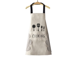 Delantal De Cocina Para Mujer Con Bolsillo Para Limpiar Manos, Gran Bolsillo, Impermeable Para Cocinar Y Hornear