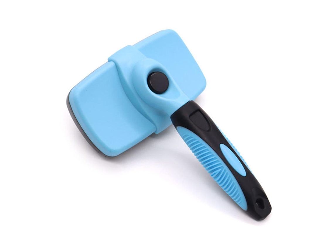 Cepillo para gatos con mango largo, mango antideslizante, peine de acero, accesorio para mascotas