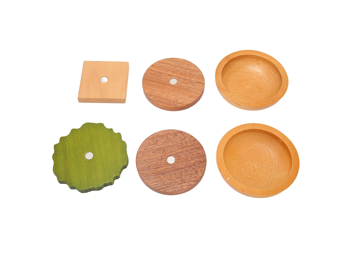 Juego De Bases De Madera Aislantes Para Hamburguesas Con Imán Decorativo Para La Taza