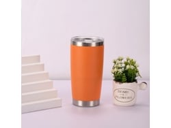 Botella térmica Rebe-taza de 590 ml de acero inoxidable con aislamiento al vacío, tapa magnética, libre de BPA, ideal para acampar y hacer senderismo (naranja).