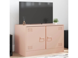 Mueble para TV de acero rosa 67x39x44 cm