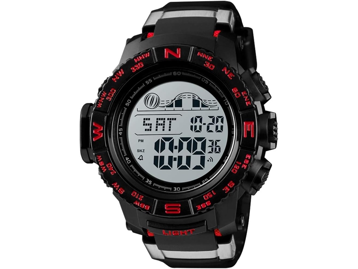 Reloj de pulsera deportivo digital multifuncional para hombre resistente al agua