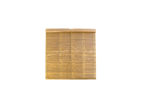 Persiana de Madera Alicantina Com Polea Metálica - Estor Enrollable para Ventanas, Puertas, Salón Natural (Barnizada) 75 x 160 cm