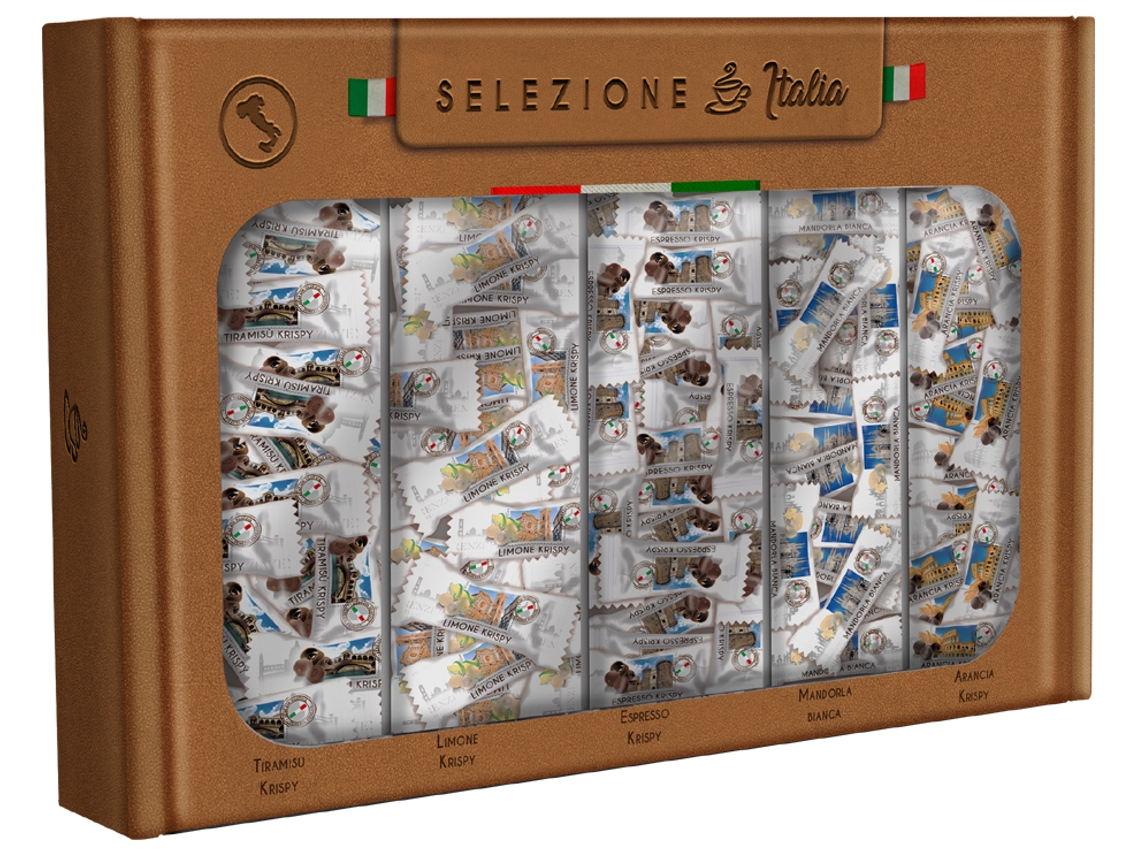 Caja de Selección Italiana HELLMA Contenido: 200 Piezas en Caja