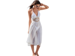 Vestido De Playa Sin Mangas Con Escote En V Y Lazo Ajustable Para Mujer.
