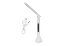 JILLIOPER Lámpara de escritorio recargable con pilas, portátil y plegable, LED, que protege los ojos para el hogar, la oficina y viajes (brillo ajustable).