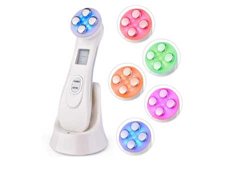 Dispositivo de belleza ultrasónico Terapia de fotones LED 6 colores Fototerapia Rejuvenecimiento y blanqueamientoblanco AUJEZON