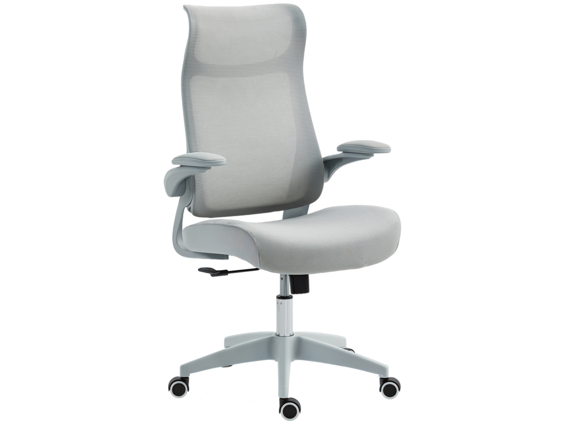Silla De Oficina Ergonómica De Malla Con Reposacabezas, Color Gris.