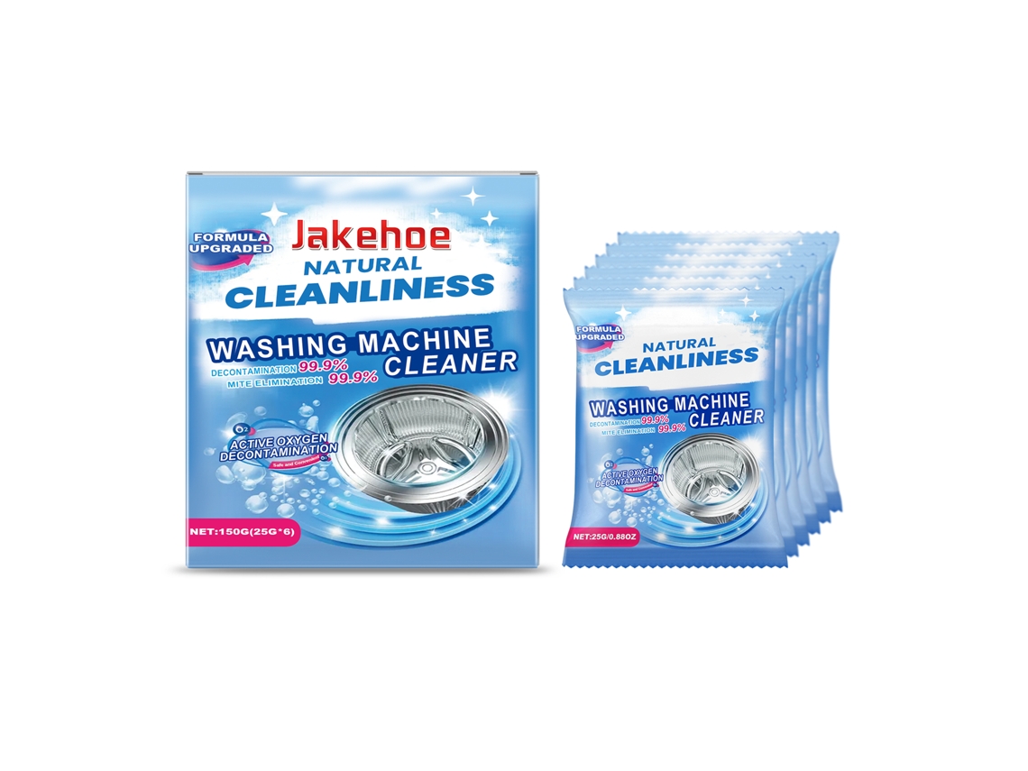 Detergente en polvo para manchas en la lavadora.