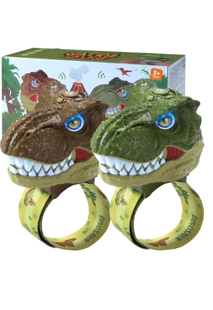 Walkie-talkie Con Forma De Cabeza De Dinosaurio (verde), Dispositivo De Comunicación De Juguete Para Niños, Juego De 2 Piezas