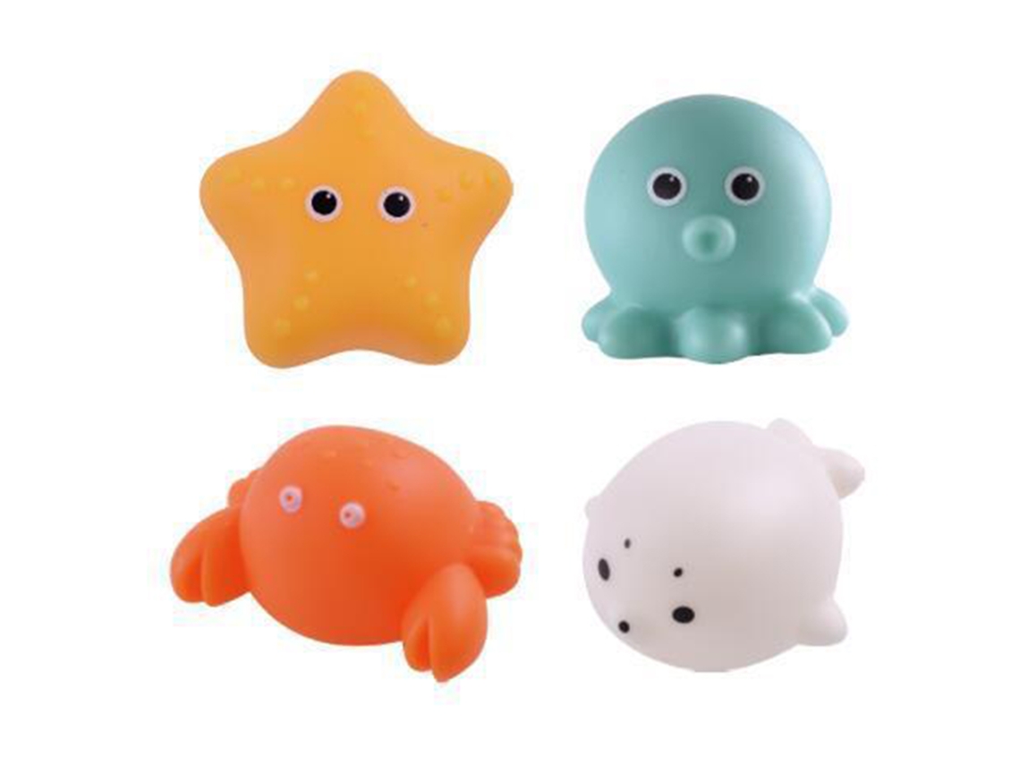 Yncm-juguete De Baño Para Bebés Con Luz Inductiva, Animales Flotantes Parpadeantes, Juguetes De Baño Para Niños Pequeños
