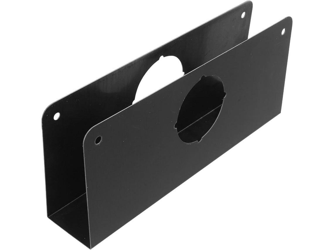 Placa De Refuerzo Para Cerradura De Puerta De Acero Inoxidable De 23x10 42-46 60 Cm En Color Negro