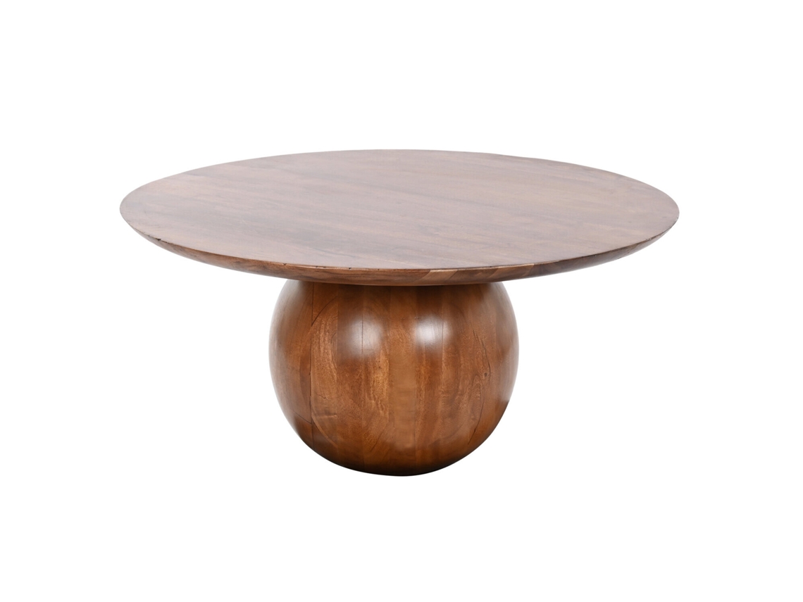 Mesa Centro Acacia Marron Oscuro 80x80x38cm