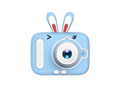 Cámara infantil de alta definición Yizhood de 2000 W con cámara dual frontal y trasera (Blue Rabbit)