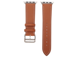 Pulseira De Couro Para Smartwatch Iwatch Series Se 8 7 6 5 4 3 2 1 38mm 40mm 41mm Marrom