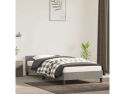 Estructura De Cama Sin Colchón Terciopelo Gris Claro 100x200 Cm