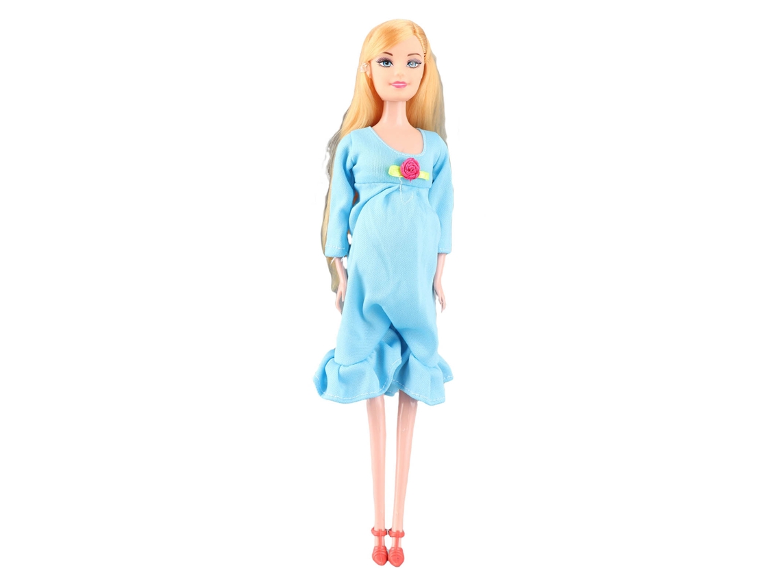 Muñeca Bjww de 28 cm (11 pulgadas) con madre embarazada, juguete interactivo para padres e hijos con bebé extraíble - Educativo y funcional