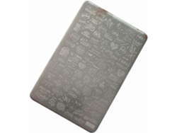 Placa De Transferencia De Acero Inoxidable Con Diseño De Corazón Para Manicuras Y Viajes.