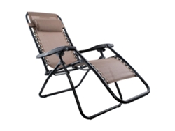 Hamaca Silla Plegable Tumbona Reclinable Gravedad Cero Para Exterior, Playa, Piscina, Camping, Con Reposacabezas (marrón)