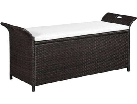 Banco Jardin VIDAXL Marrón Poli Ratán (138x50x60 cm)