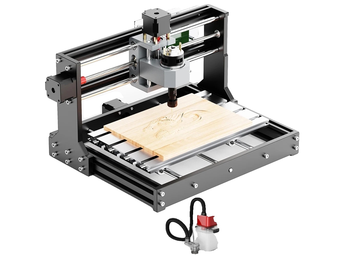 Máquina de grabado CNC, compatibilidad de materiales versátil, construcción duradera, kit de 4 piezas, con pantalla OEM