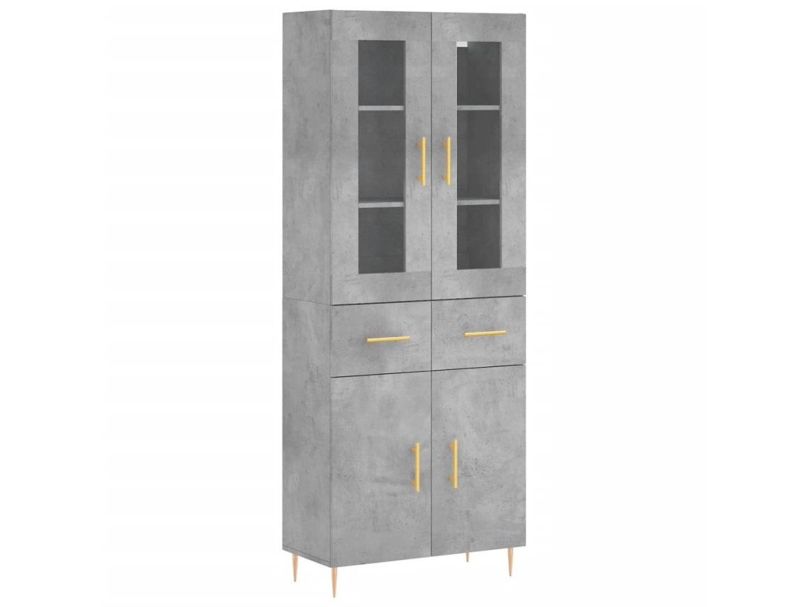Maison Exclusive - Aparador Alto Madera Contrachapada Gris Hormigón 69,5x34x180 Cm