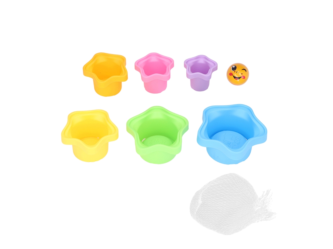 6pcs Vasos Apilables Con Agujeros De Drenaje Juguetes Educativos Diy Seguros Material Plástico Para Bebés Mayor De 6m