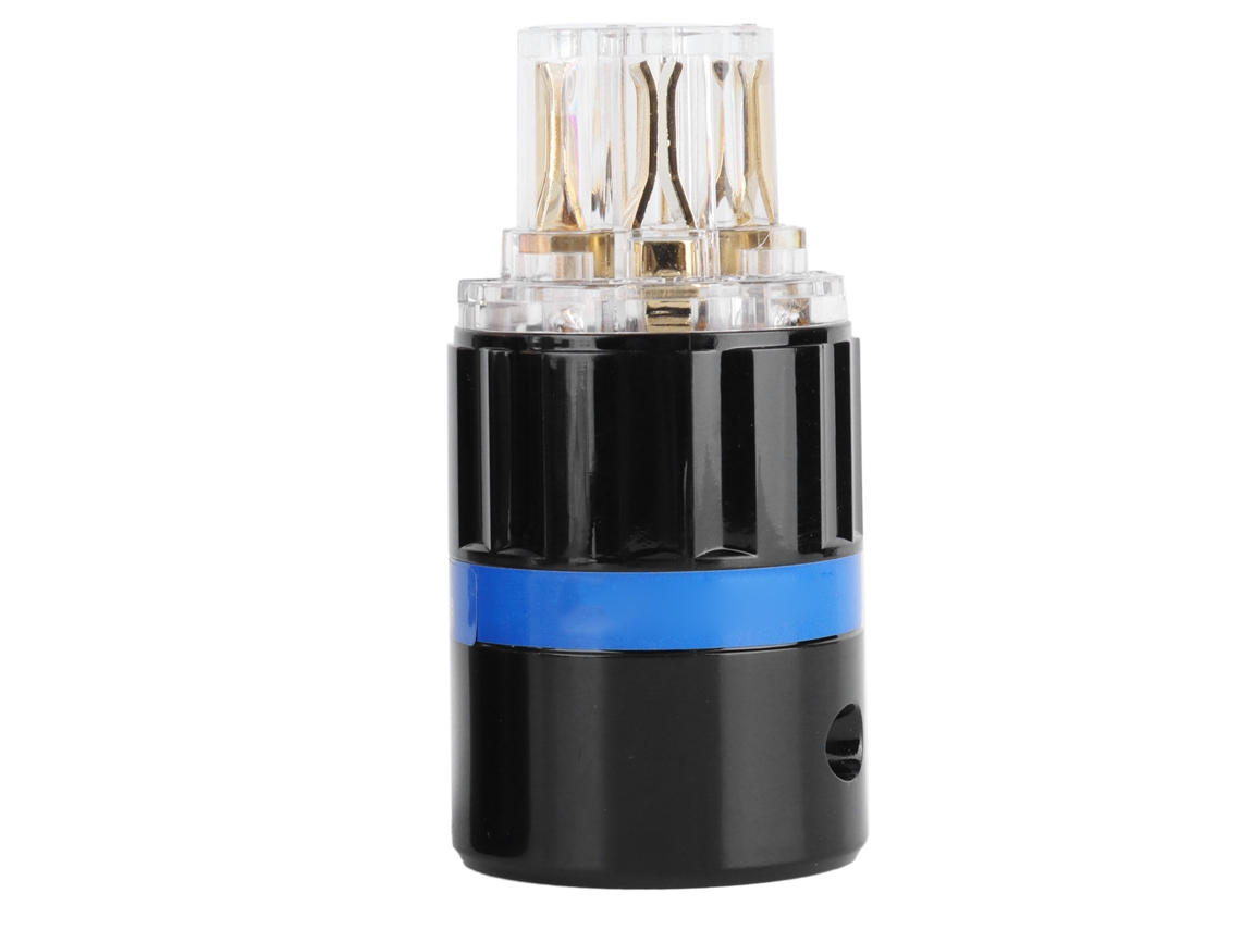 Conector De Alimentação De Áudio Monosaudio F105g Cobre Puro Dourado Transparente Para Eletrodomésticos Audiovisuais