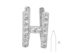 Decoración Dental H Letra Mayúscula De Plata Para Hip Hop Halloween Accesorio De Dientes Sencillo