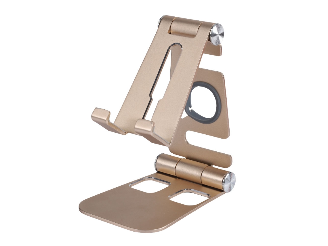 Soporte Para Teléfono (plegable Y Portátil) Nuevo Soporte Plegable Portátil Para Streaming En Vivo Para Ipad, Tableta Y Teléfono De Viaje (dorado)