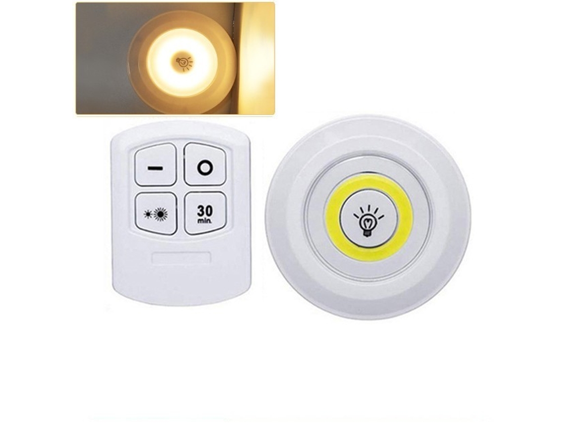 (luz Cálida, 1 Pieza) Luz Nocturna Cobled Súper Brillante De 5 W, Con Control Remoto Inalámbrico Y Regulador De Intensidad.