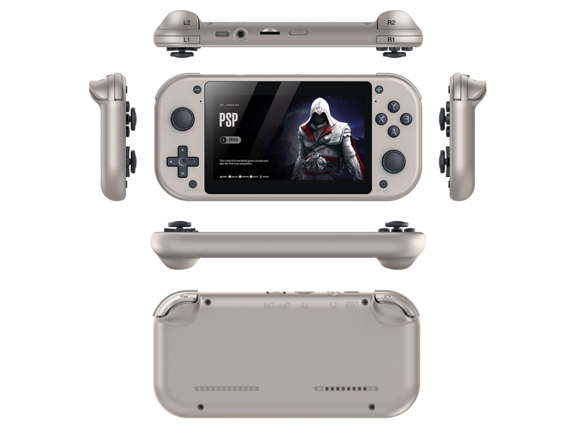 Consola portátil retro M17 HD de 4,3 pulgadas con pantalla IPS, modelo nuevo y abierto, 20.000 juegos, 64 GB Sfushos